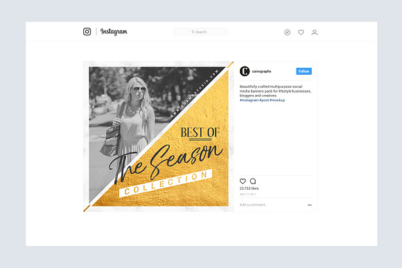 GOLD Social Media Pack in Social Media Templates - product preview 5
