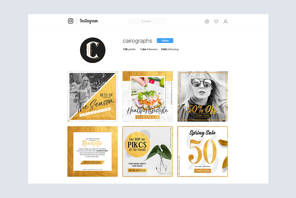 GOLD Social Media Pack in Social Media Templates - product preview 6
