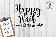 Happy Mail SVG PNG DXF