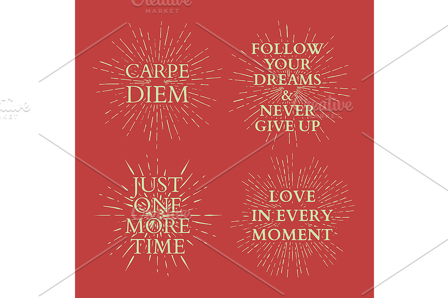 Motivational quotes on sun burst in Illustrations - product preview 8