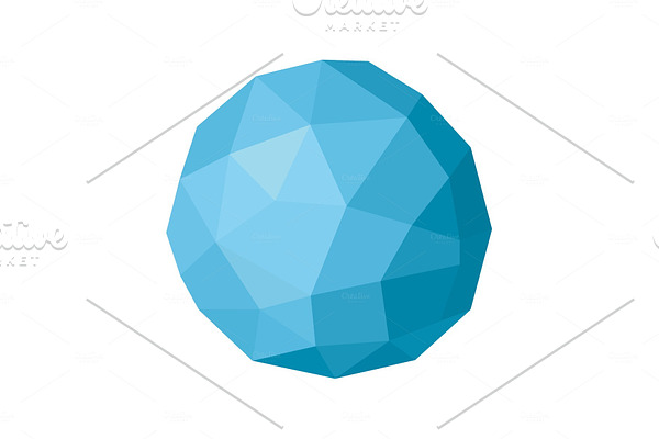 Ball sphere polygon illustration of a modern design element vector faces