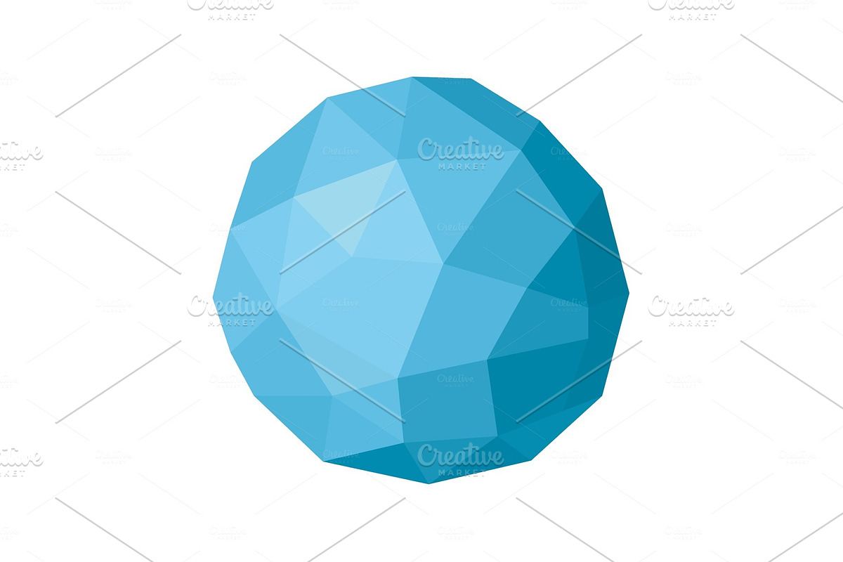 Ball sphere polygon illustration of a modern design element vector faces in Illustrations - product preview 8