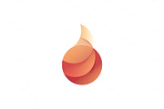 Modern abstract flames fire form of a sphere with gradients, high-quality design illustrations