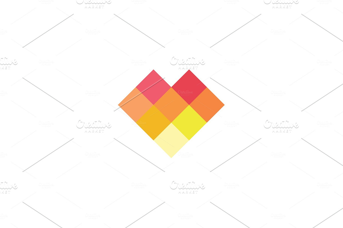 Pixel fire in minimalism abstract geometric design in Illustrations - product preview 8