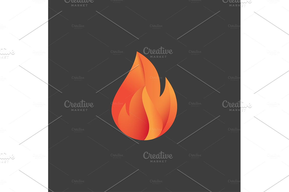 Flames of Fire illustration modern design in gradients with quality volume in Illustrations - product preview 8