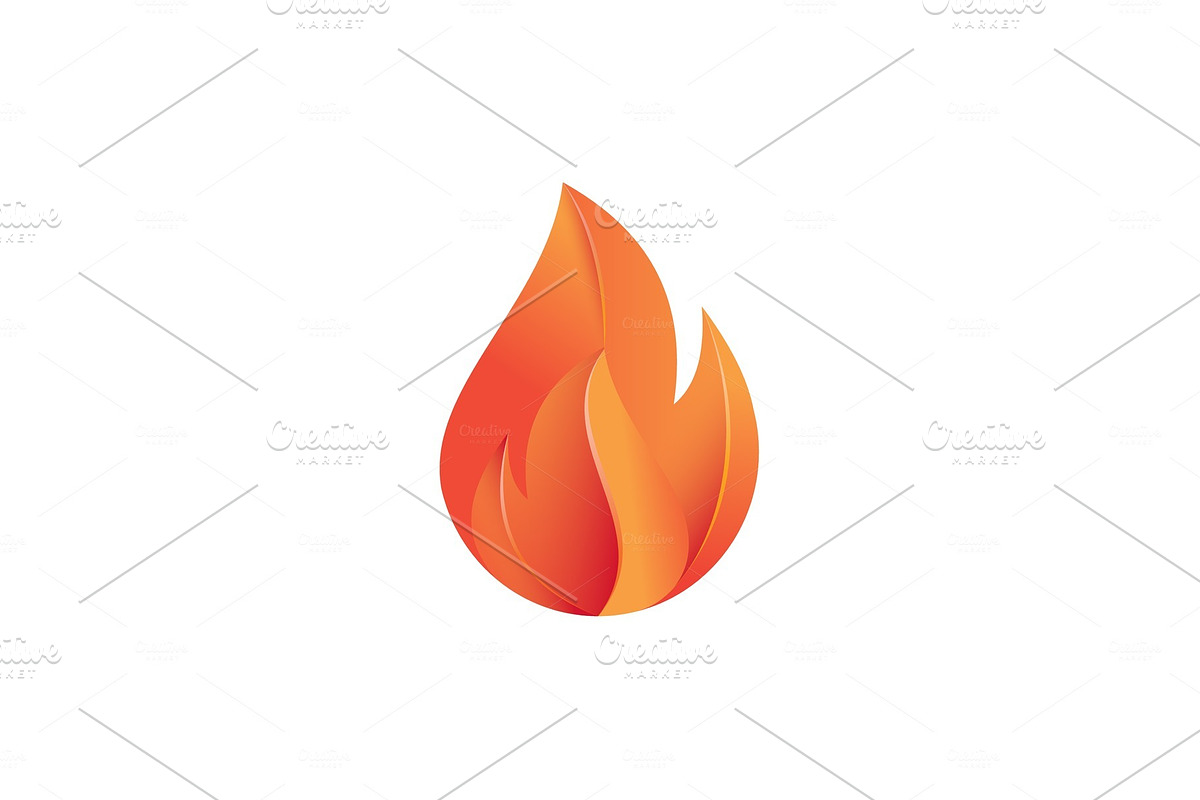 Flames of Fire illustration modern design in gradients with quality volume in Illustrations - product preview 8