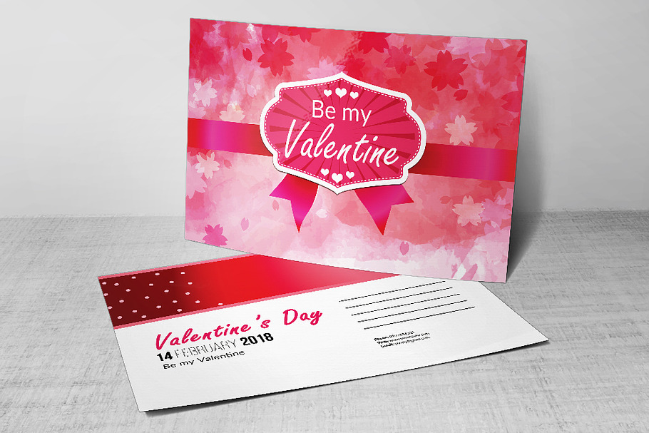 Valentines Day Party Flyer, Postcard in Postcard Templates - product preview 8
