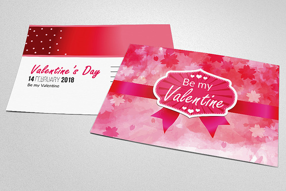 Valentines Day Party Flyer, Postcard in Postcard Templates - product preview 1