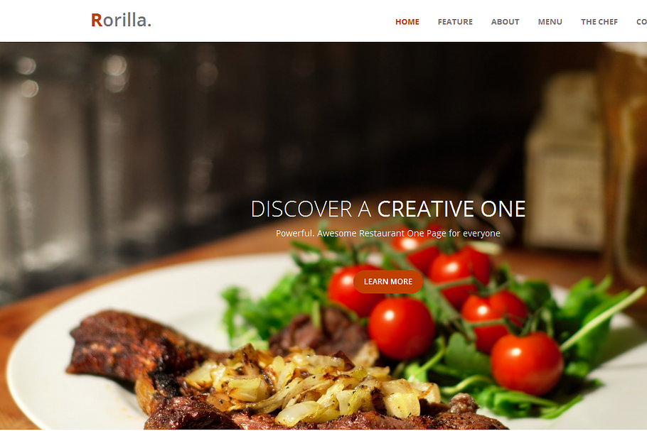 Rorilla. - Restaurant One Page