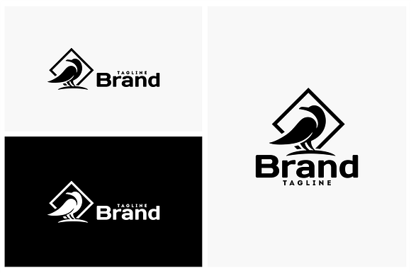 Crow in Logo Templates - product preview 1