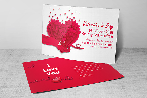 10 Valentines Day Postcard Bundle in Postcard Templates - product preview 2