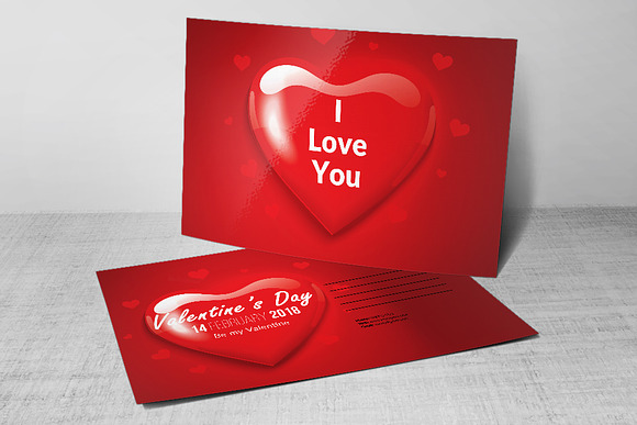 10 Valentines Day Postcard Bundle in Postcard Templates - product preview 4