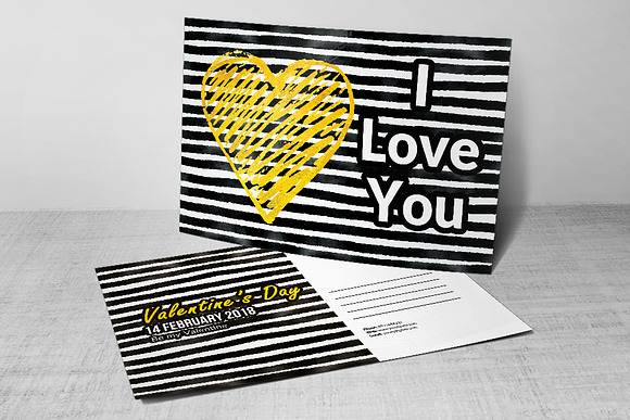 10 Valentines Day Postcard Bundle in Postcard Templates - product preview 6