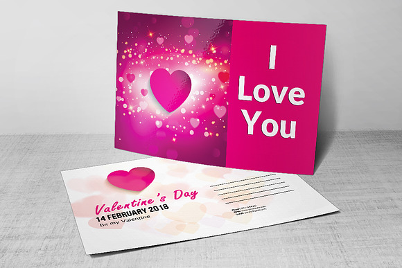 10 Valentines Day Postcard Bundle in Postcard Templates - product preview 7