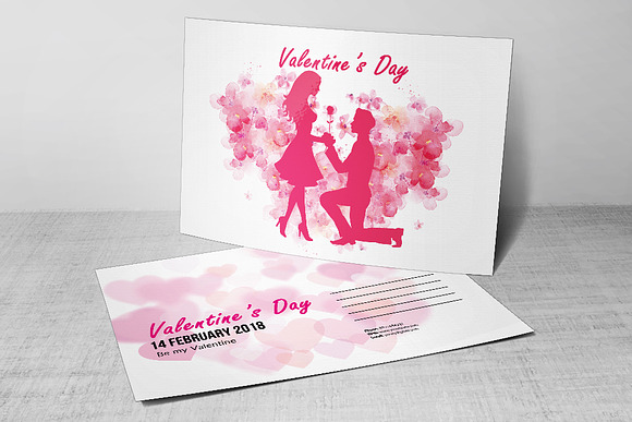 10 Valentines Day Postcard Bundle in Postcard Templates - product preview 8