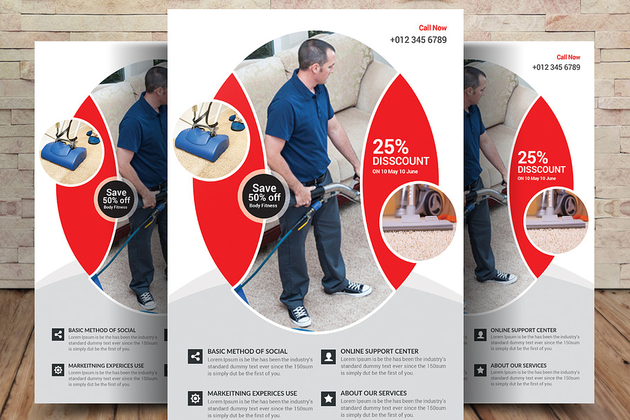 Carpet Cleaning Flyer in Flyer Templates - product preview 8