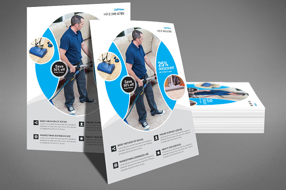 Carpet Cleaning Flyer in Flyer Templates - product preview 1