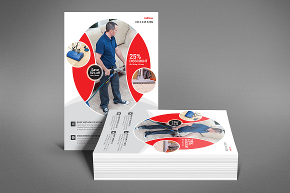 Carpet Cleaning Flyer in Flyer Templates - product preview 3