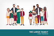 Set of large family portrait