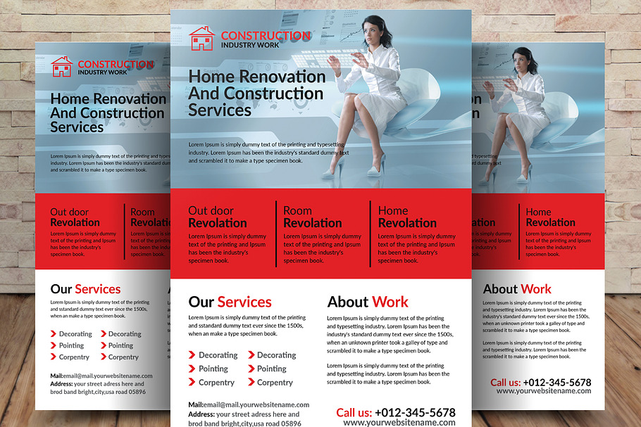 Home Construction Flyer in Flyer Templates - product preview 8