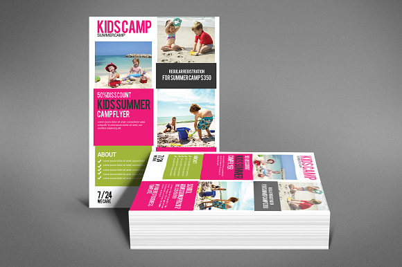 Kids Summer Camp Flyer Template in Flyer Templates - product preview 3