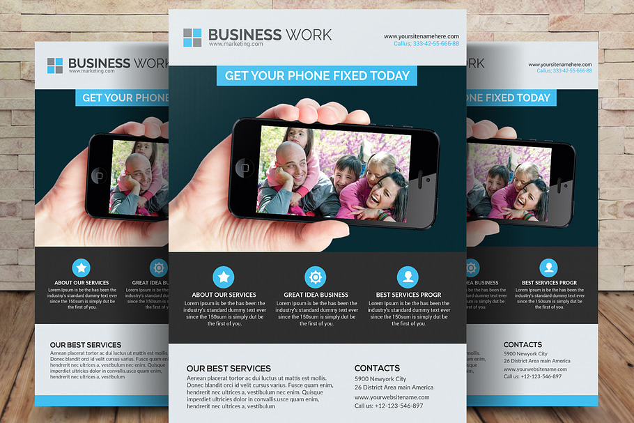 Smart Phone Business Flyer in Flyer Templates - product preview 8