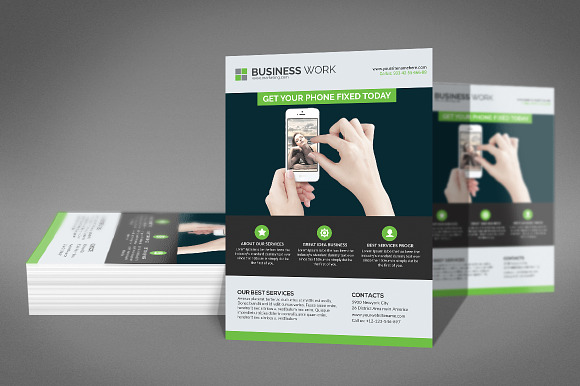 Smart Phone Business Flyer in Flyer Templates - product preview 2