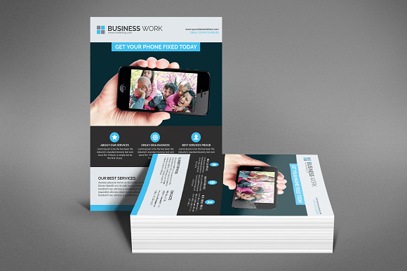 Smart Phone Business Flyer in Flyer Templates - product preview 3