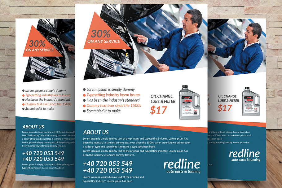 Auto Repair Mechanic Flyer Template in Flyer Templates - product preview 8