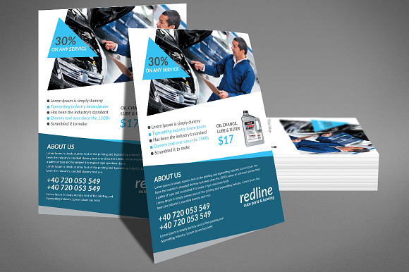 Auto Repair Mechanic Flyer Template in Flyer Templates - product preview 1