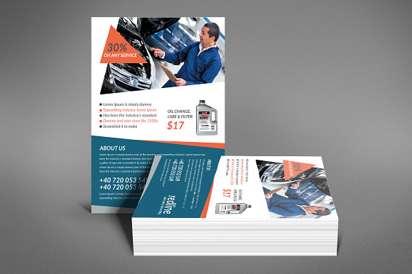 Auto Repair Mechanic Flyer Template in Flyer Templates - product preview 3