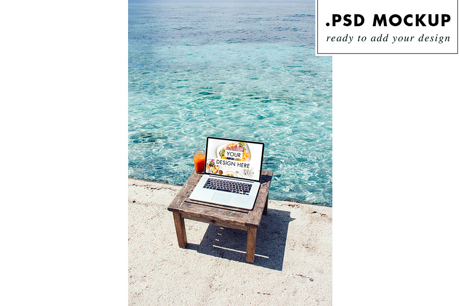 Working from the beach in Mobile & Web Mockups - product preview 8