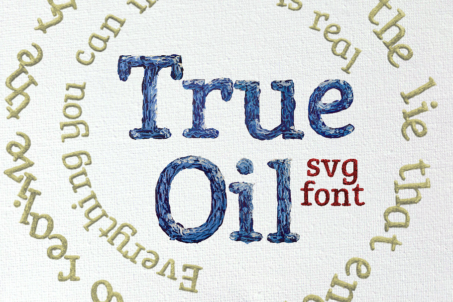 True Oil OpenType-SVG Font in Fonts - product preview 8