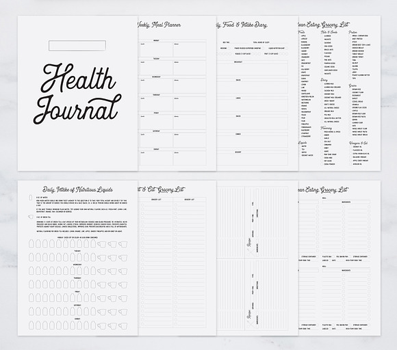Fully Editable Health Journal ✎ in Stationery Templates - product preview 3