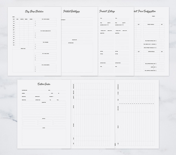 Fully Editable Etsy Journal in Stationery Templates - product preview 4