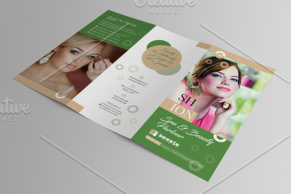 Beauty Parlour Trifold in Brochure Templates - product preview 2