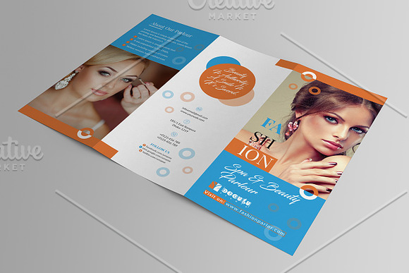 Beauty Parlour Trifold in Brochure Templates - product preview 7