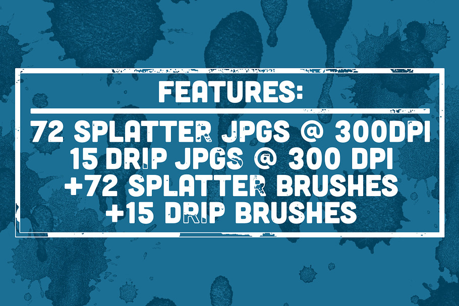 Drips & Splatters Brush Pack in Photoshop Brushes - product preview 8