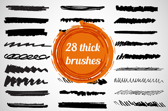 80+ ink brushes set for Illustrator in Photoshop Brushes - product preview 1
