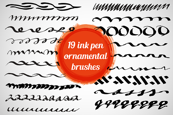 80+ ink brushes set for Illustrator in Photoshop Brushes - product preview 3