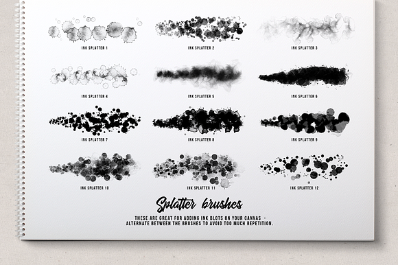 Ink splatter Procreate brushes vol.2 in Add-Ons - product preview 4