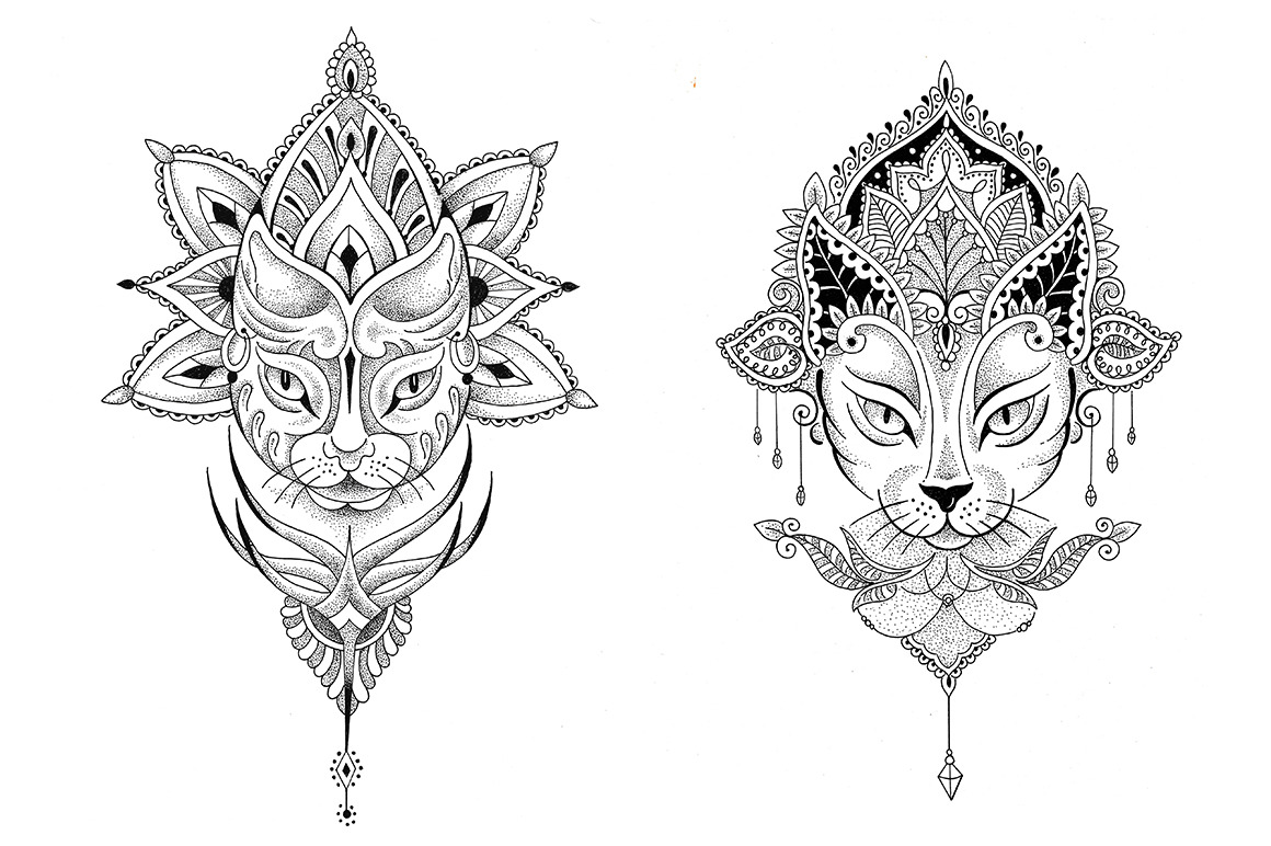 Download Mandala cat. 2 vector tattoo designs | Custom-Designed ...