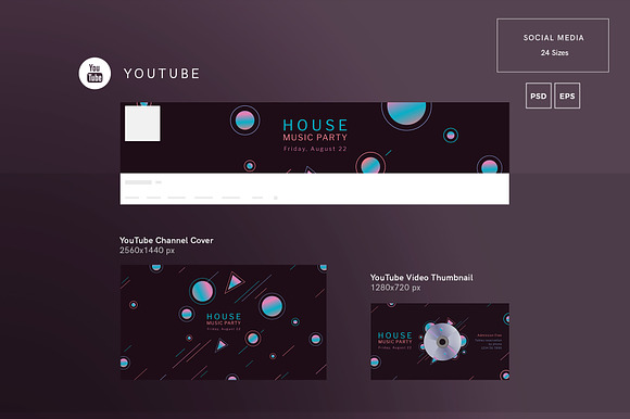 Social Media Pack | Music Party in Social Media Templates - product preview 2