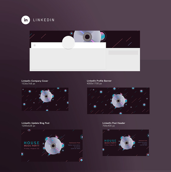 Social Media Pack | Music Party in Social Media Templates - product preview 5