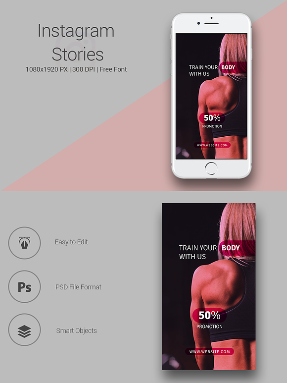 Gym Instagram Stories in Instagram Templates - product preview 4