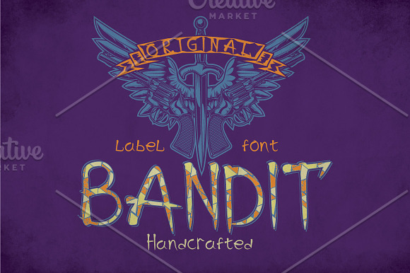 Bandit Modern Label Typeface in Display Fonts - product preview 2