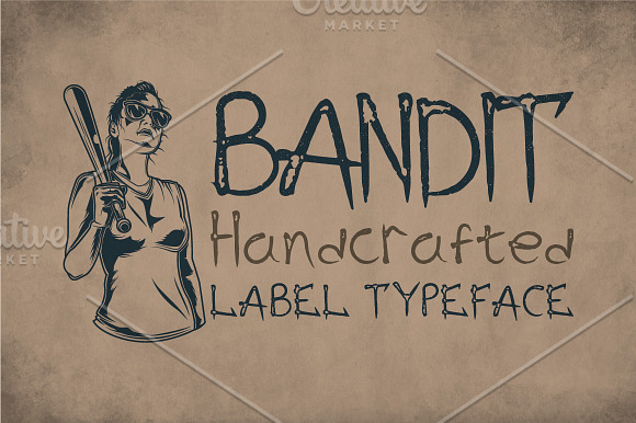 Bandit Modern Label Typeface in Display Fonts - product preview 4