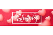 Valentines day banner, posters, greeting cards, headers website.