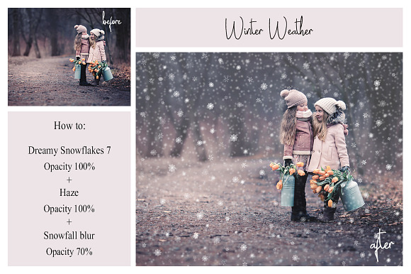 40 Dreamy Snowflakes PNG Overlays in Textures - product preview 4