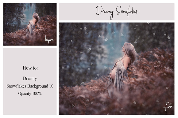 40 Dreamy Snowflakes PNG Overlays in Textures - product preview 6